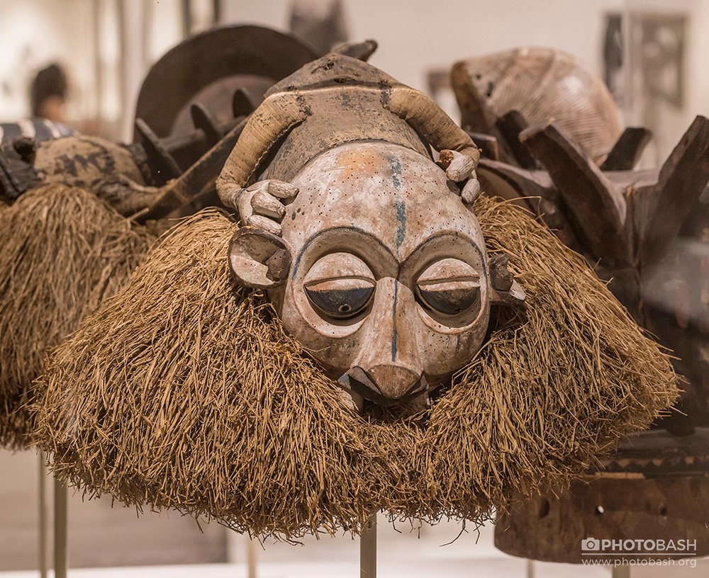 African Artifacts Tribal Voodoo Mask min