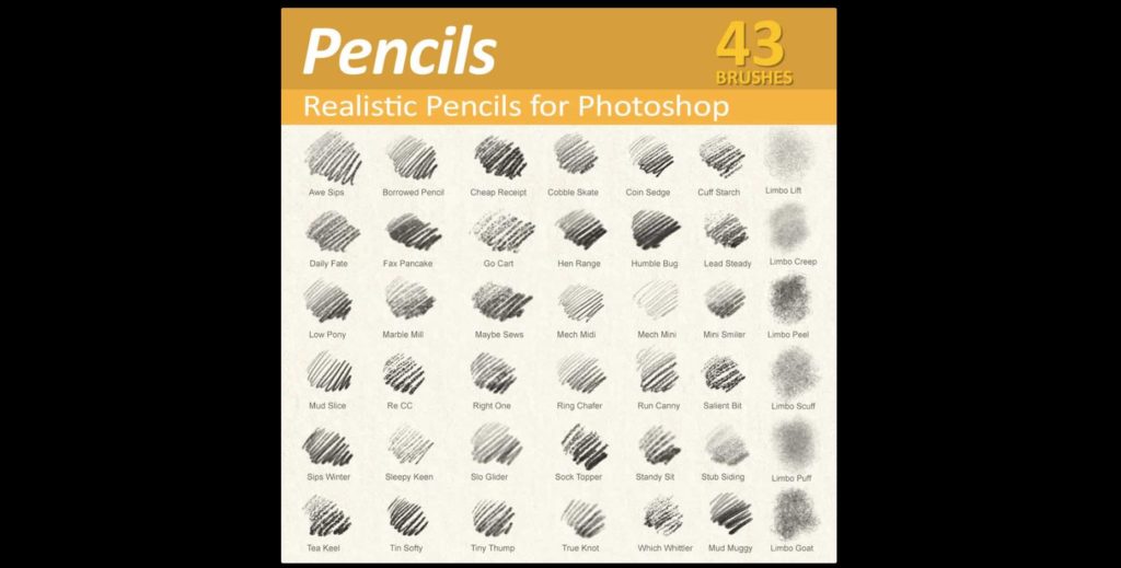 Grutbrushes Realistic Pencil Brushes For Photoshop Free