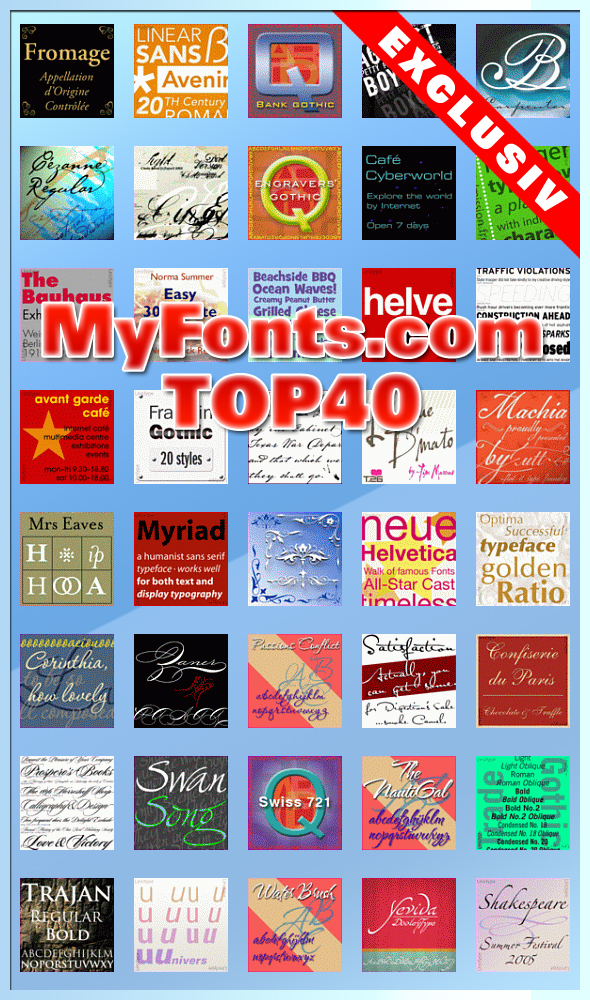 TOP40 MyFonts.com