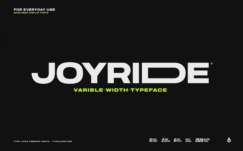 Joyride Extended Typeface Free Download