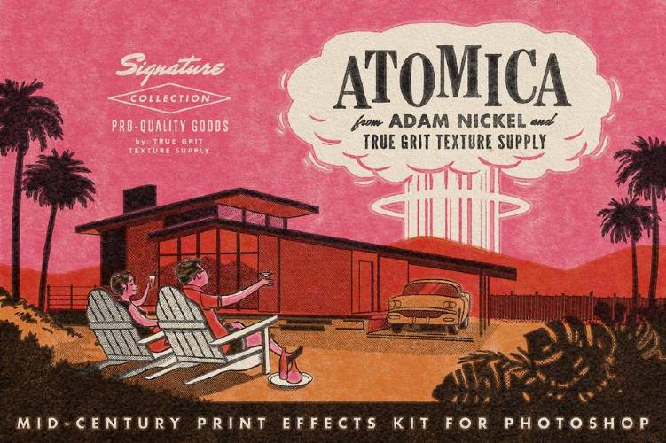 TGTS Atomica Mid Century Print Effects