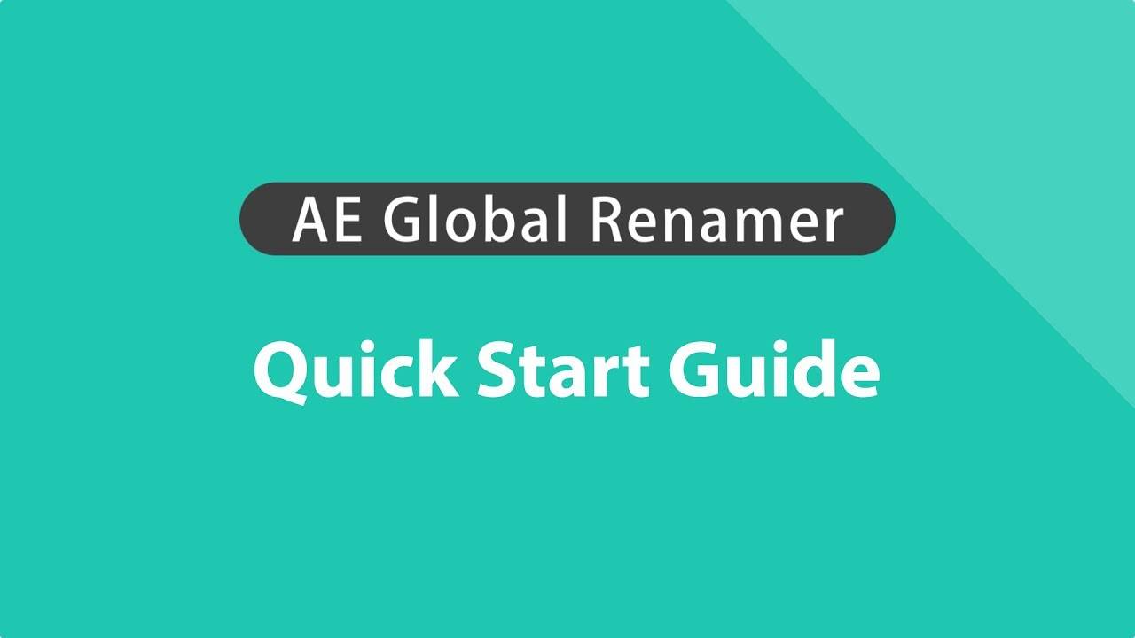 AE Global Renamer
