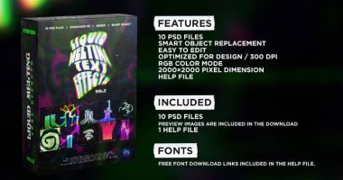 Liquid Melting Text Effects Vol.2