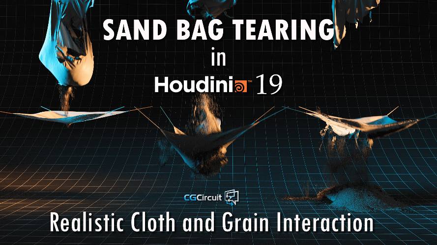 CGCircuit - Sand Bag Tearing in Houdini