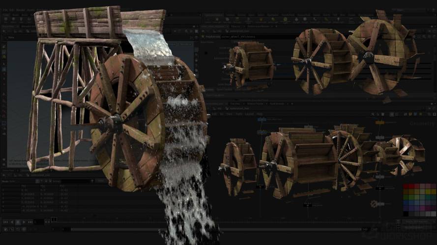 The Gnomon Workshop - Create a Procedural Waterwheel Simulation in Houdini