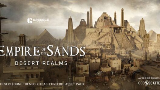 Empire Of The Sands – Desert Structures Kitbash Greeble Assets Free Download