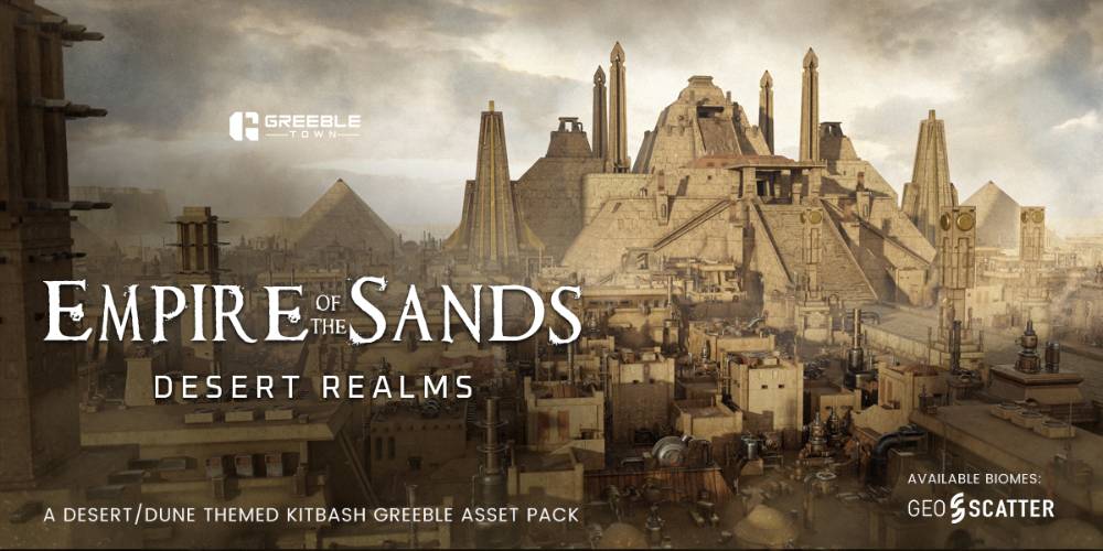 Empire Of The Sands - Desert Structures Kitbash Greeble Assets