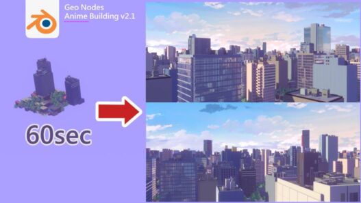 Quick Anime City Ver2.1 for Blender Free Download