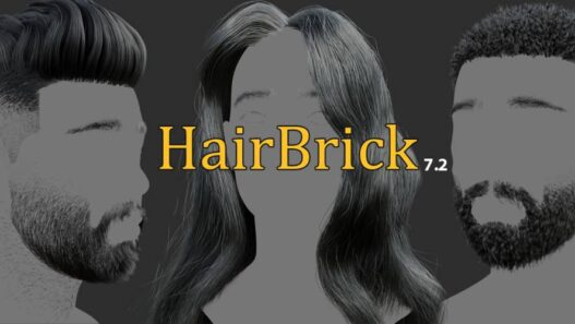 Hair Brick Pro 7.0 for Blender Free Download Hair Brick Pro