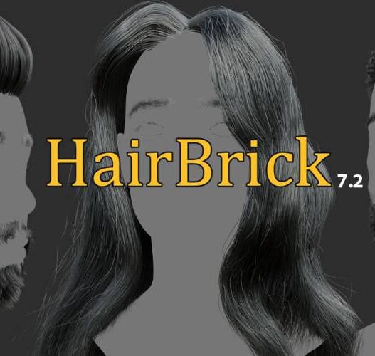 Hair Brick Pro 7.0 for Blender Free Download Hair Brick Pro