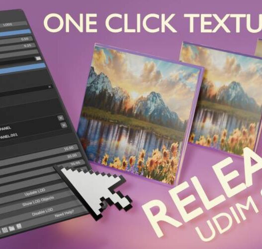 One Click Texture LOD Udim Support V1.1 for Blender Free Download One Click Texture LOD