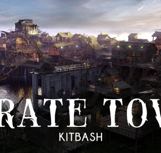 ArtStation - Pirate Town - Kitbash Set Blender Free Download Pirate Town