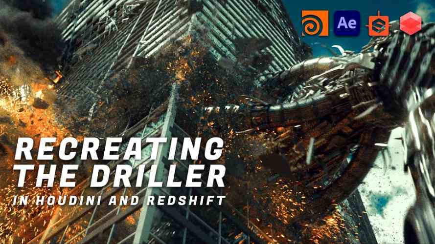 DoubleJump Academy – Recreating the Driller Scene in Houdini and Redshift