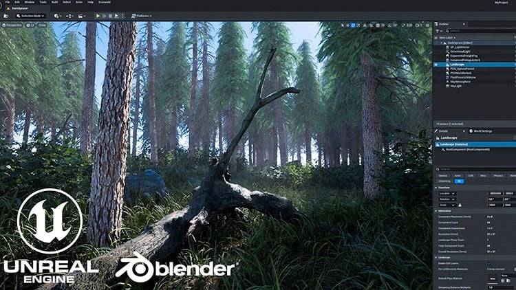 Udemy - Unreal Engine 5 Environment Art Masterclass - Landscape PCG Free Download Unreal Engine 5 Environment Art Masterclass Landscape PCG