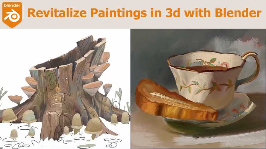 Revitalize paintings in 3D with Blender