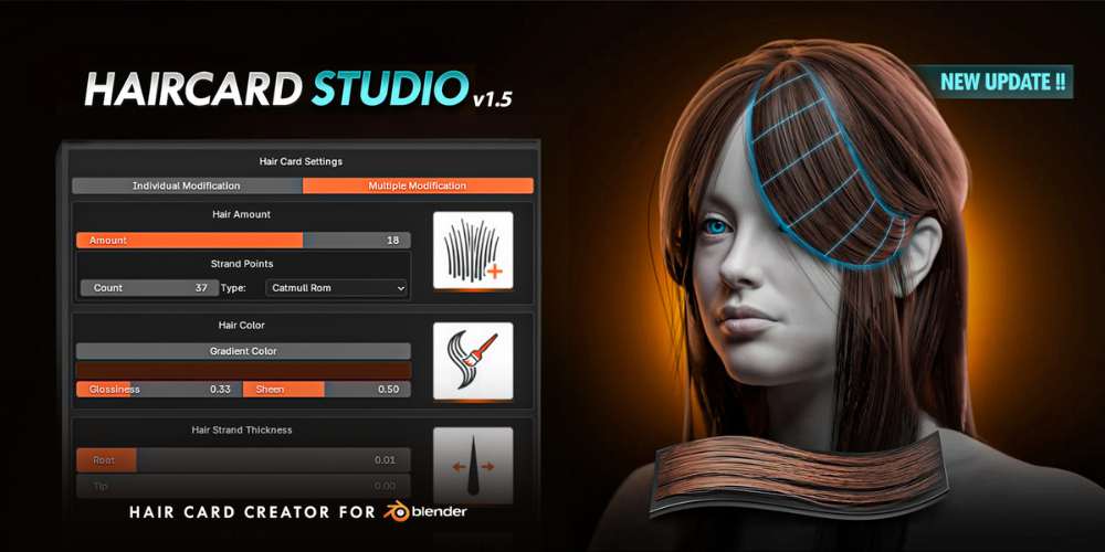 Hair Card Studio for Blender Free Download Hair Card Studio