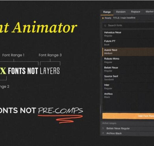 AEScripts Font Animator v1.1.23 Free Download Font Animator