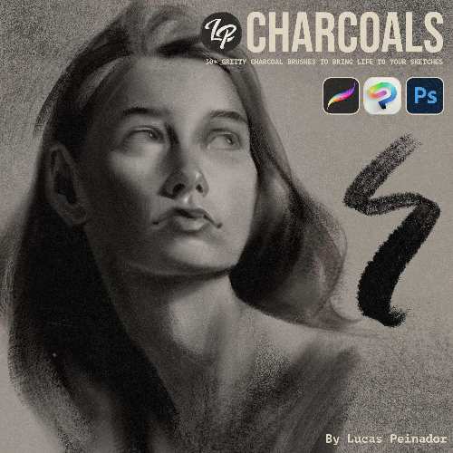 Lucas Peinador - LP Charcoal Brushes Free Download Lucas Peinador – LP Charcoal Brushes
