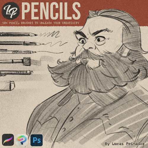 Lucas Peinador - LP Pencil Brushes Free Download Lucas Peinador – LP Pencil Brushes