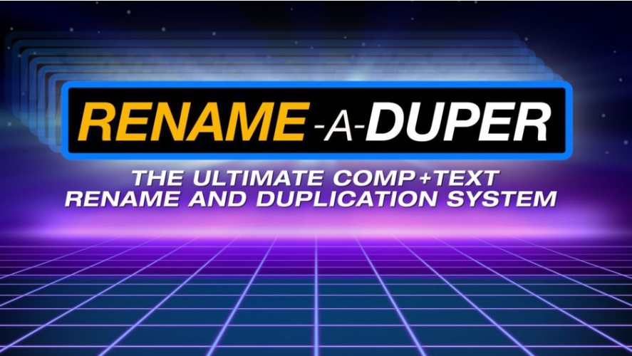 AEScripts Rename-a-Duper v1.0 Free Download Rename-a-Duper
