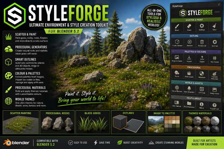 StyleForge 1.2.8 for Blender Full Version Free Download StyleForge