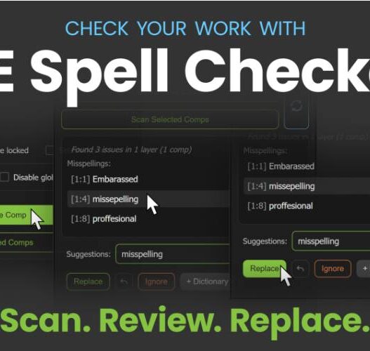 AEScripts AE Spell Checker v2 v2.3 for After Effects Free Download AE Spell Checker v2