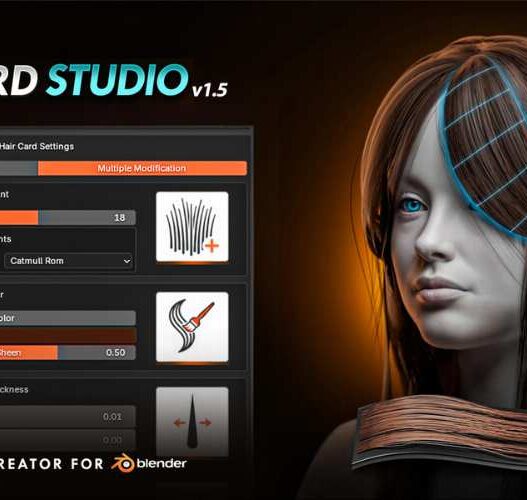Hair Card Studio v1.6 for Blender Full Version Free Download Hair Card Studio