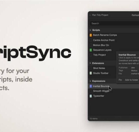AEScripts Script Sync v1.0 for After Effects Free Download Script Sync